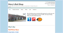 Desktop Screenshot of marysbaitshop.com